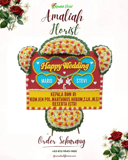 Papan Bunga Pernikahan Cihambali